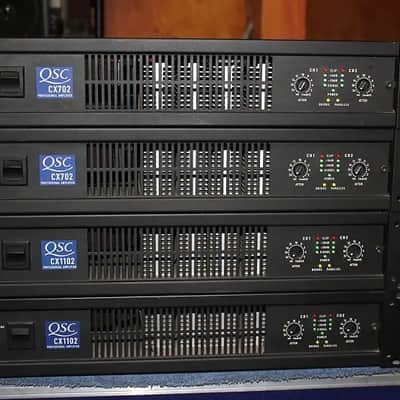 QSC CX702 2-Channel Commercial Power Amplifier 2010s - Black image 2
