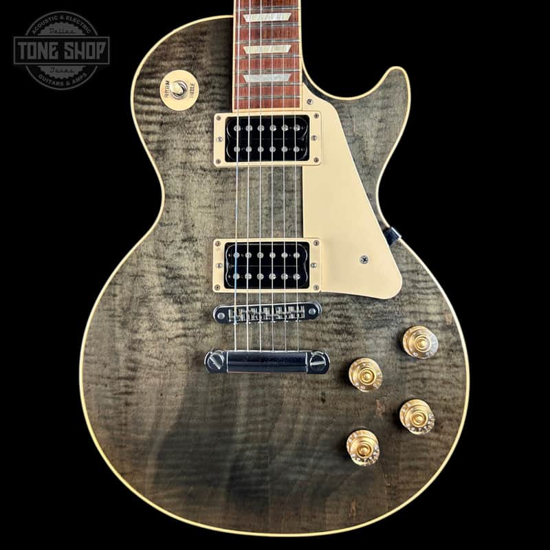Used 2013 Gibson Les Paul Standard T Trans Black w/Non-Original Case TSU24831
