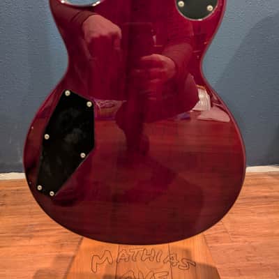 ESP LTD EC-401 VF 2011 See Thru Black Cherry Red Seymour Duncan Flamed Maple image 8