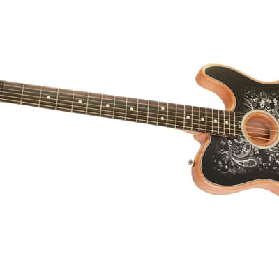 Fender Limited Edition Acoustasonic Telecaster Black Paisley image 4