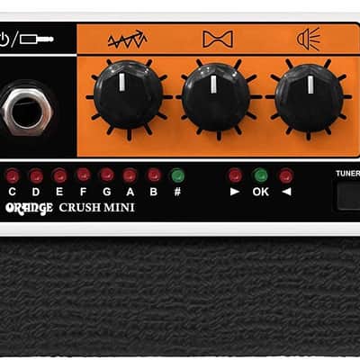 Orange Amps Crush Mini (Black) 3W Guitar Combo Amp Bundle w Power Adapter, Pig Hog Instrument Cable, 24 Picks, Battery & Liquid Audio Polishing Cloth (Black) image 8