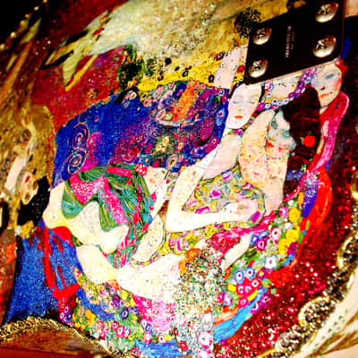 Framus 12 String Acoustic. klimt Art by El Daga 2005 Collage Goldtone.  Collectible. Only 1. RARE. image 25