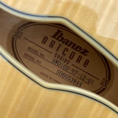 Ultra Rare 2006 Ibanez Awd-102-nt Artcore Custom Natural semi hollow body image 13