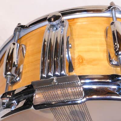 Vintage 1957 Slingerland 5.5x14" Knotty Pine Solid Maple Snare Drum image 6