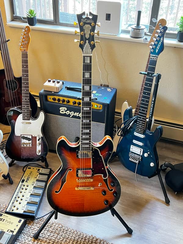 D'Angelico Excel EX-DC Semi-Hollow with Stop-Bar Tailpiece Vintage Sunburst image 1