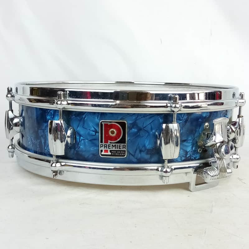 Premier 14x4"Royal Ace #10 Blue Pearl Wrap Vintage 60s Piccolo Super Die-Cast UK image 1