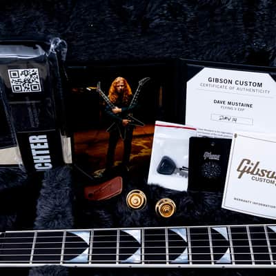 2022 Gibson Custom Shop Dave Mustaine Flying V EXP Limited Edition Red Amber Burst w/ Case, CoA, Tags image 14