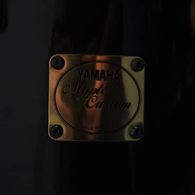 YAMAHA MAPLE CUSTOM 4-PIECE SHELL SET 22/10/12/14 IN BLACK LACQUER image 7