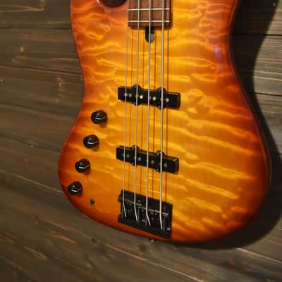 Sadowsky NYC 21 4 string Bass guitar Lefty Quilted Maple Tobacco Burst USA Made lefty image 16