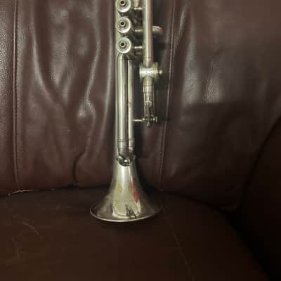 Buescher True Tone Model 250 (very rare) Bb and A Cornet (Popularity Model) (1928) SN 247989 (Silver plated)(gold wash bell) image 5