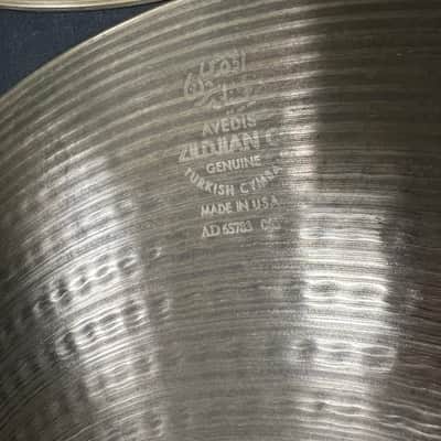 Vintage Zildjian A 14" Rock Hi Hat Cymbals Top 1336g & Bottom 1510g NICE image 2