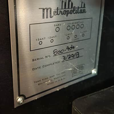 Tone King 2013 Metropolitan 40-Watt 1x12" Guitar Combo w/ Footswitch & Padded Cover image 18