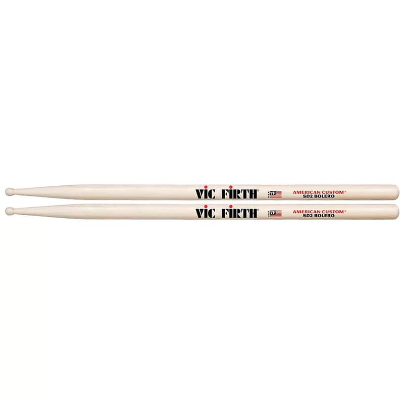 Vic Firth American Custom SD2 Bolero Wood Tip Drum Sticks image 1
