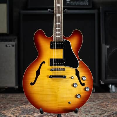 Epiphone ES-335 Figured Semi-Hollow Electric Guitar - Raspberry Tea Burst image 3