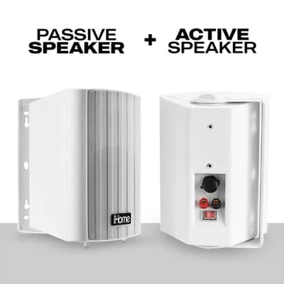 iHome IHSI-W400BT-PR-WHT 4" Inch Wall Mounted Speakers White Pair image 4