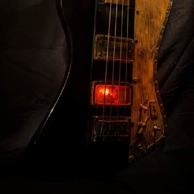 Steampunk Fretless Thunderbird Bass image 2