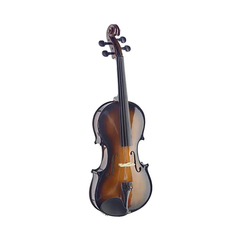 Stagg VN4/4-SB Solid Spruce Top Maple Neck Standard Shape 4/4 Size Violin w/Soft Case, Bow & Rosin image 1