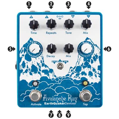 Earthquaker Devices Avalanche Run™ Stereo Reverb & Delay with Tap Tempo image 3