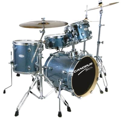 Canopus Bro's SK-16 4-Piece Drum Kit-Platinum Turquoise image 3
