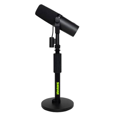 Shure by Gator Round Base Desktop Mic Stand with Standard Height-Adjustable Twist Clutch and 6" Base; (SH-DESKTOP1) image 2