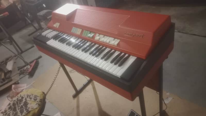 Farfisa Combo Compact 61-Key Organ 1964 - 1968 - Red with Black-White / White-Black Keys image 1