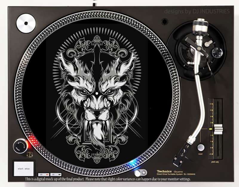 DJ Industries Lions Crest - DJ slipmat for vinyl LP record player turntable image 1