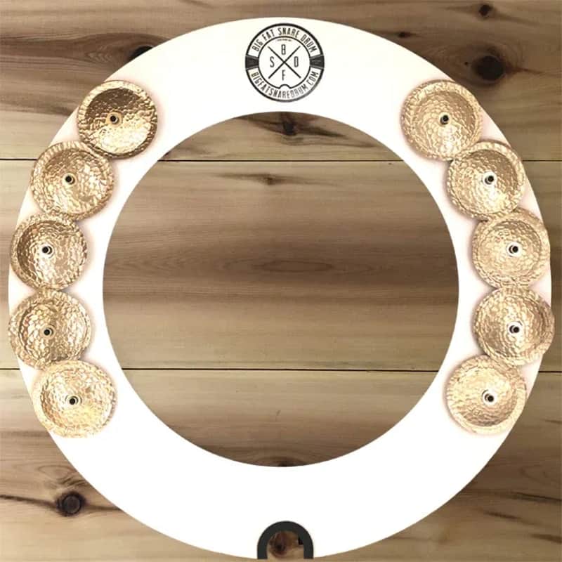 Big Fat Snare Drum 14" Halo Ring w/ White Copper Jingles image 1