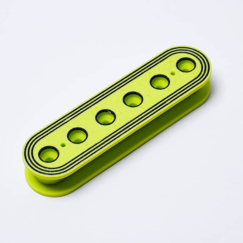 Custom ABS Humbucker Pickup Bobbins, Deco Style, 50mm/52mm Pole Spacing - Slug Side, Screw Side & Sets-Green / Full Set / 50mm image 1