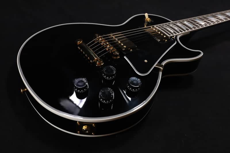 Gibson Custom Les Paul Custom Long Scale Electric Guitar - Ebony 313 image 1