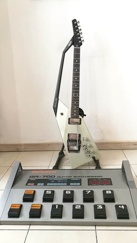 Roland G-707 + GR-700 1984 silver (rare guitar synth from early