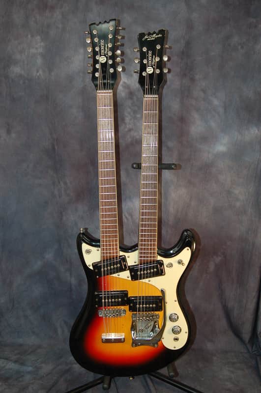 Mosrite Joe Maphis Double Neck 6 and 12 string Original Case 1966 Sunburst image 1