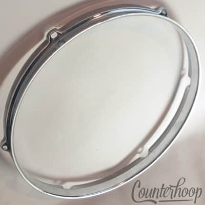 Rogers Tall-Boy 13"Tom Drum Rim/Hoop 6-Hole Triple Flange Chrome Vintage 50s USA image 1