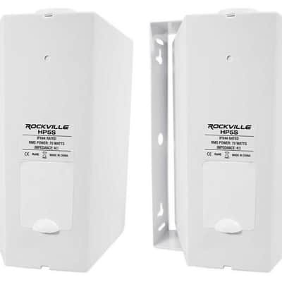 Pair Rockville HP5S 5.25" Outdoor/Indoor Home Theater Speakers w/ Swivel Bracket image 5
