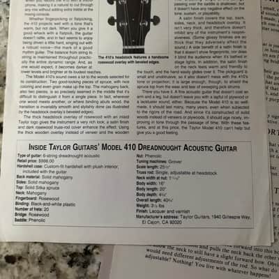 Taylor Price List & Catalog 1993 Dan Crary Koa 900 800 700 600 500 image 13