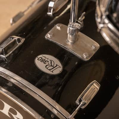 Vintage Rogers R-380 "Double Soul" Jet Black Drum Set image 12