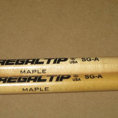 TWO Pairs (new old stock) very near A+ condition Regal Tip SG-A sticks: maple wood / natural stain finish (with paper sleeve packaging) from 2000s / 2010s image 12