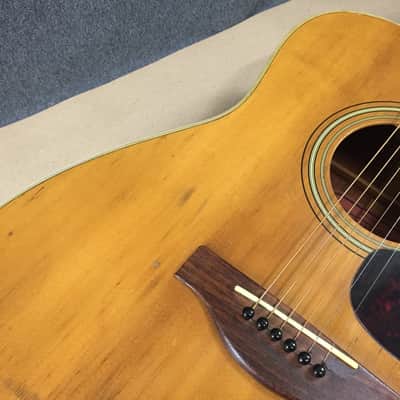Yamaha FG-180 Red Label Vintage 1966-1971 Natural Made in Japan Acoustic Guitar Spruce Top Mahogany image 5