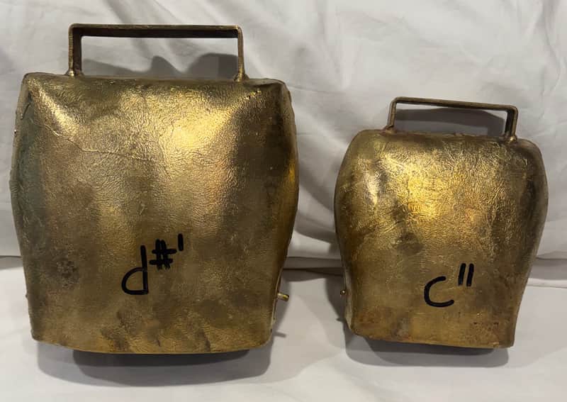 Steve Weiss Almglocken - Pitches D#4 & C5 - Tuned Alpine Cowbells - Excellent image 1