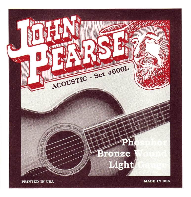 John Pearse Strings® 600L For Acoustic Guitar - Phosphor Bronze Wound - Light Gauge 12-53 image 1