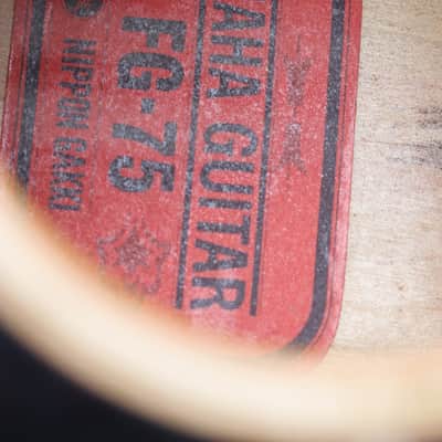 Yamaha FG-75 acoutic guitar Nippon Gakki 1970's - natural image 8