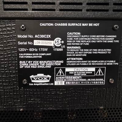 Vox AC30C2X Custom 2-Channel 30-Watt 2x12" Blue Alnico Guitar Combo 2010 - 2019 - Black image 8
