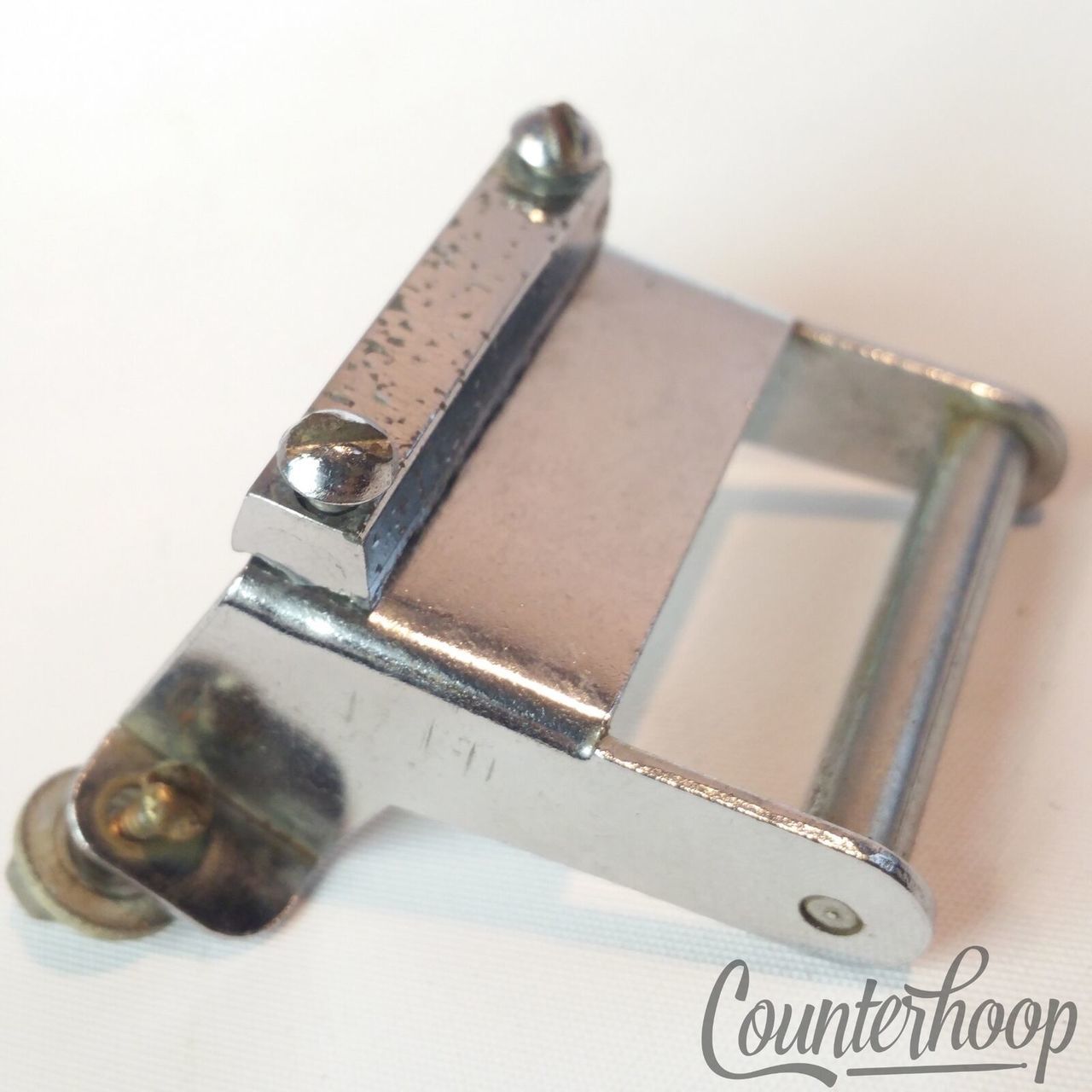 Slingerland Artist/Gene Krupa Snare Drum Butt Plate Chrome Extended Gate 60s OG — main photograph