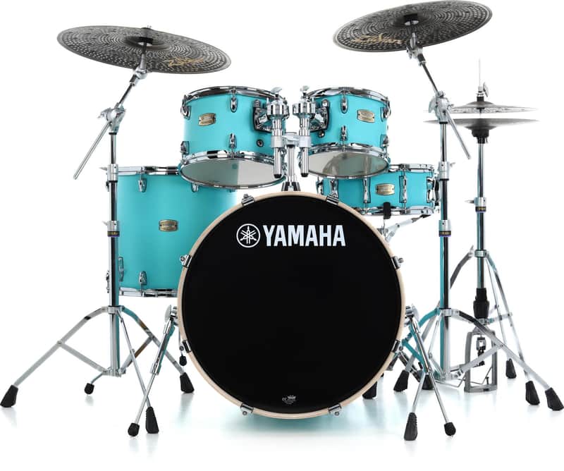 Yamaha SBP2F50 Stage Custom Birch 5-piece Shell Pack - Matte Surf Green image 1