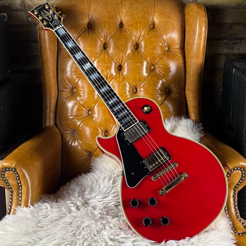 1986 Gibson Les Paul Custom Ferrari Red Rare Left Handed Vintage Electric Guitar W/ Original Hardshell Case! image 1