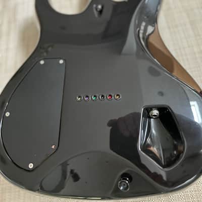 Brian Moore MC 1 mid to late 1990's - Blue Black figured top Graphite neck, image 8