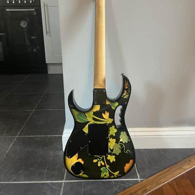 Original 1991 Ibanez JEM77-FP Steve Vai Signature Black Floral Pattern image 8