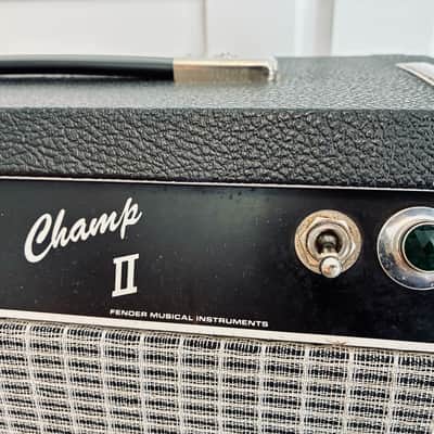 1982 Fender Champ II – Rivera Era – 18W 6V6 – 12" Eminence Red White & Blues image 3