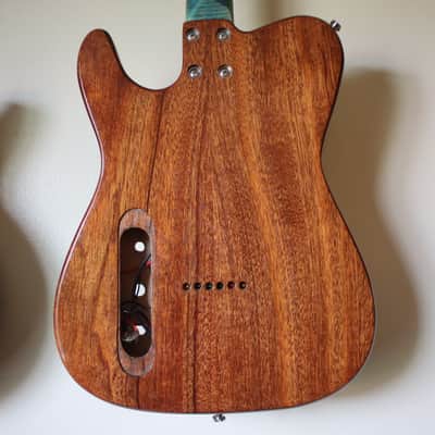 Telecaster Electric Guitar Project - Turquoise Flame Maple Top, Neck & Fretboard image 3