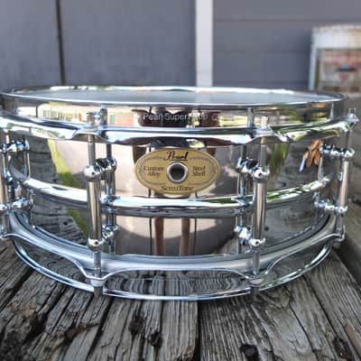 Pearl SS1455S SensiTone 14x5.5" Steel Snare Drum 2010s - Chrome Over Steel image 1