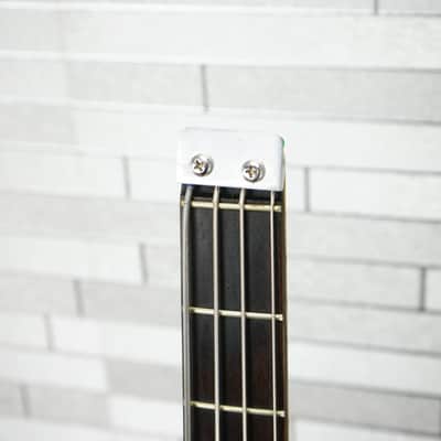 Hondo Alien 80s 4-String Headless Bass - Gun Blue Metallic image 7